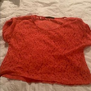 Coral lace top